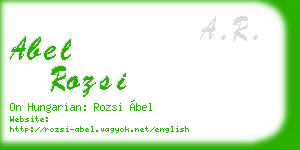 abel rozsi business card